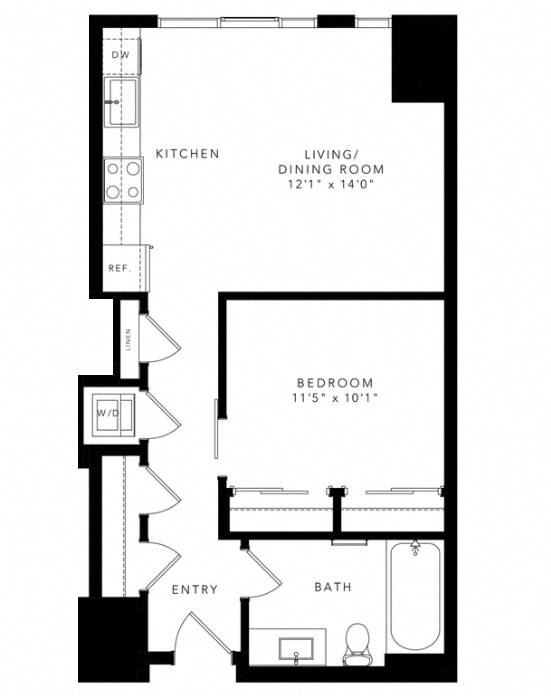 Floor plan layout diagram for A1